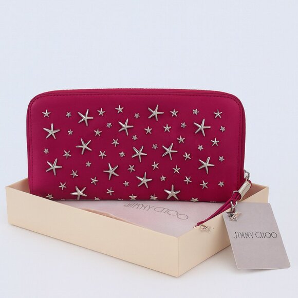 Full Set Jimmy Choo Nellie Star Stud Leather Continental...